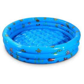 51x13' Inflatable Swimming Pool Blow Up Family Pool For 3 Kids Foldable Swim Ball Pool Center w/ 4 Valves Bottom Water Drain Plug For Indoor Back