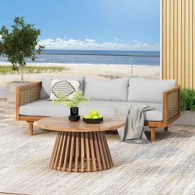 PATIO FURNITRE SETS : CLAREMONT 3 SEATER DAYBED + ACACIA WOOD TABLE