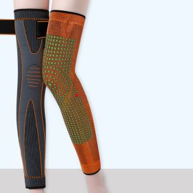 A pair of mugwort straps for knee warmers, joint warmers, and leg warmers for men and women with cold legs (Color: Orange(ai cao), size: XL size (161-200 pounds))